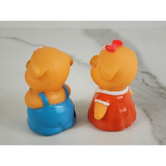 Pencil Sharpener Piglet Pig Piggy Figurine 2 1/2" Great Wall #637 Rubber 80s x2 - Picture 6 of 16